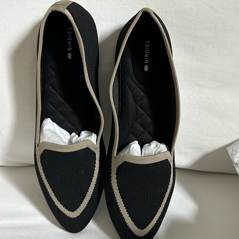 Birdies Black and Tan Flats NIB